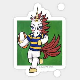 Rugby Unicorn - NZ Provincial colors - Animals of Inspiration Sticker